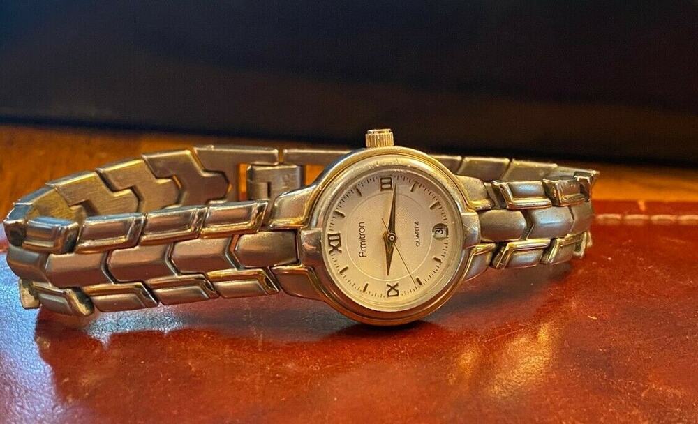 Women's 23mm Silver Tone Armitron Watch, Date, WR 100ft